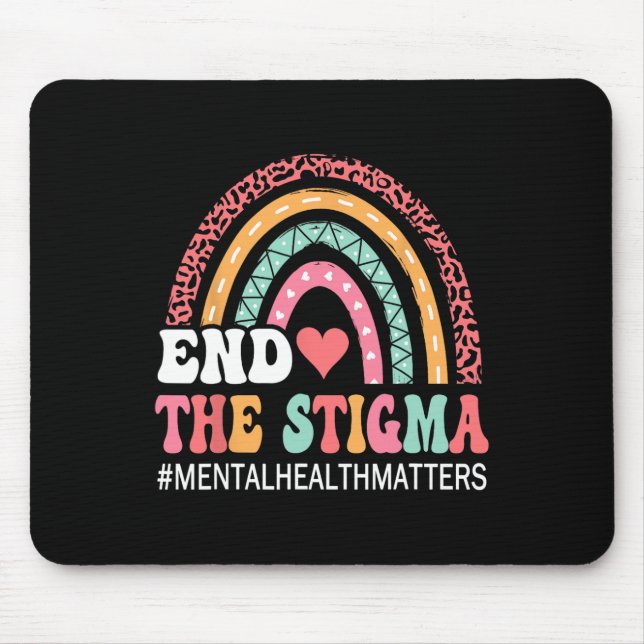 Leopard beendet Stigma psychische Gesundheitsprobl Mousepad (Vorne)