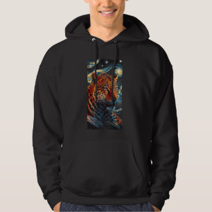 Leopard Big Cat Art Printmedien Farbe Tierreich Hoodie