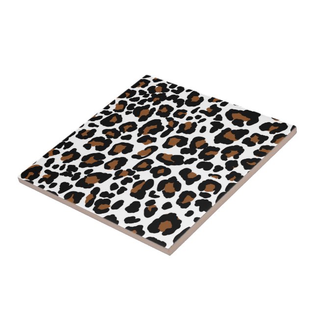 Leopard Big Cat Fell Muster Druck Fliese (Seite)