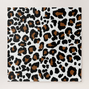 Leopard Big Cat Fur Muster drucken Puzzle