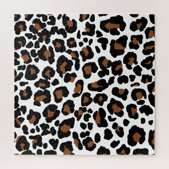 Leopard Big Cat Fur Muster drucken Puzzle (Vertikal)