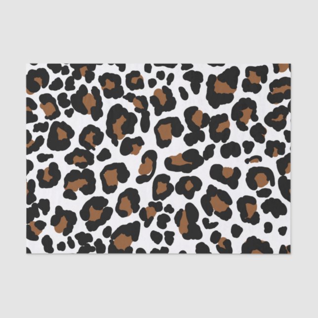 Leopard Big Cat Fur Muster drucken Seidenpapier (Vorderseite)