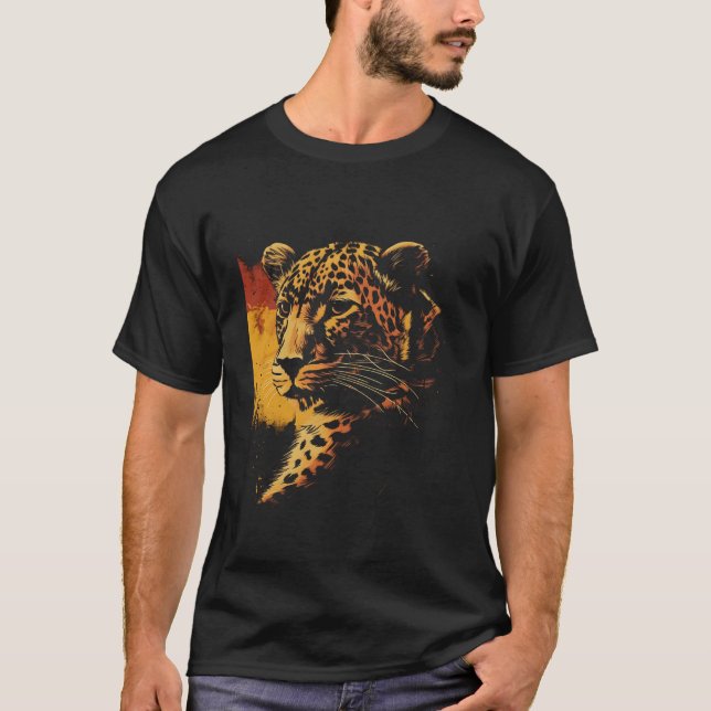 Leopard Big Cat Wildlife Animal Lover Geschenk T-Shirt (Vorderseite)