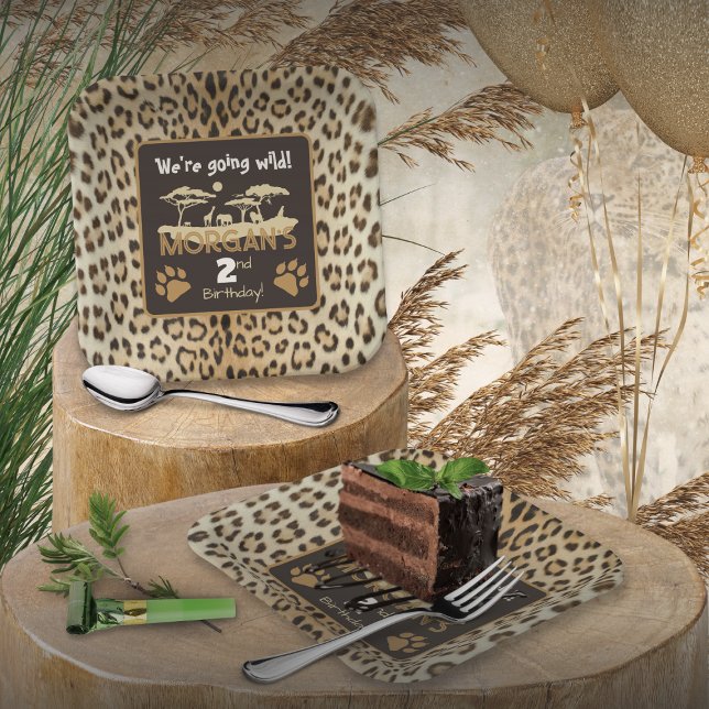Leopard-Birthday-Papiertafel Pappteller (Von Creator hochgeladen)