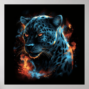 Leopard Blanc Poster