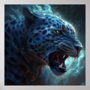 Leopard Blanc Poster