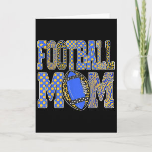 Leopard Blau Gold Kariert Fußball Touchdown Meer Karte