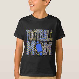 Leopard Blau Gold Kariert Fußball Touchdown Meer T-Shirt