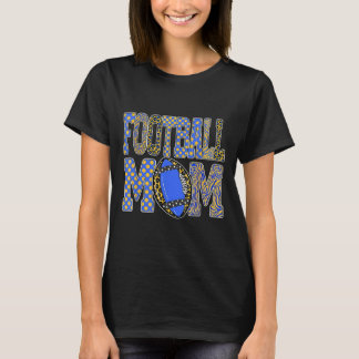 Leopard Blau Gold Kariert Fußball Touchdown Meer T-Shirt