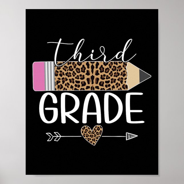 Leopard Bleistift Byck für Lehrer der dritten Klas Poster (Vorne)