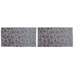 Leopard Blue Pattern Kissenbezug