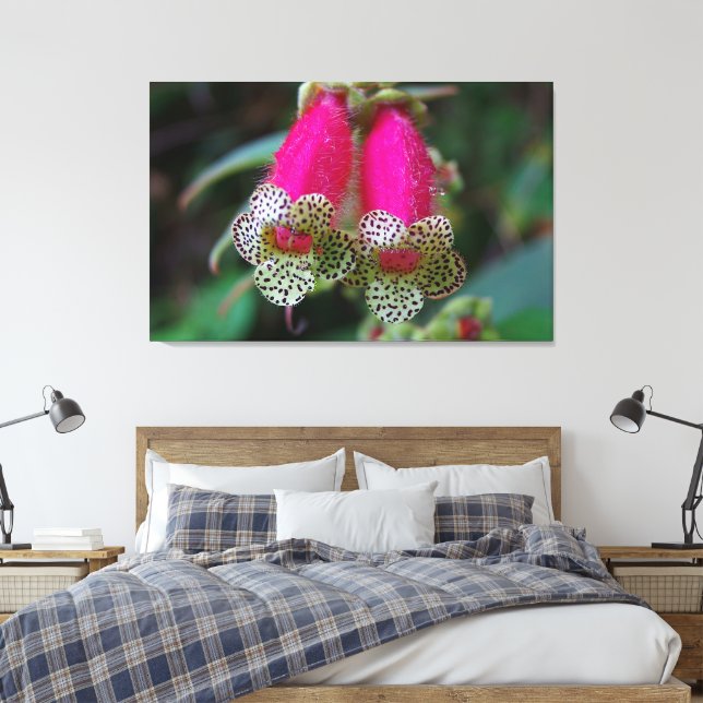 Leopard-Blume Leinwanddruck (Insitu (Schlafzimmer))