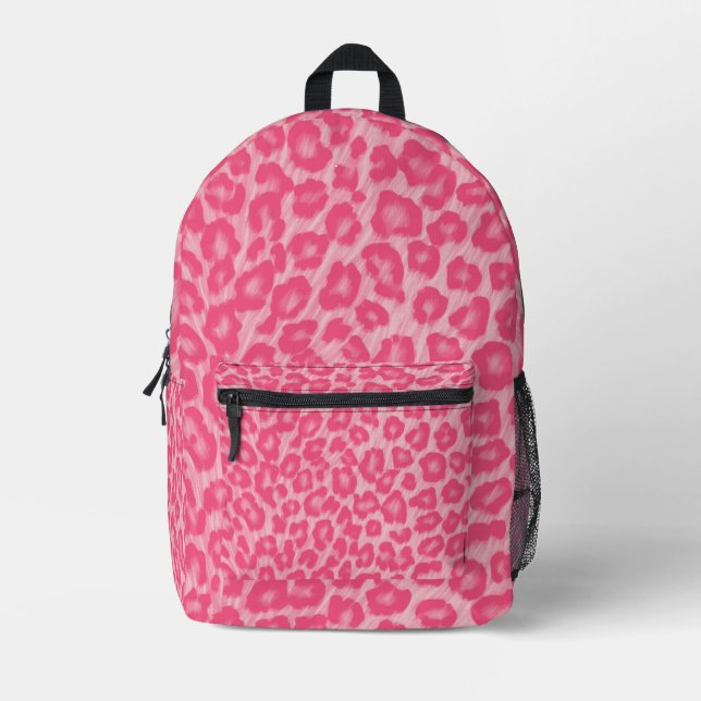 Leopard Blush Bedruckter Rucksack (Vorderseite)
