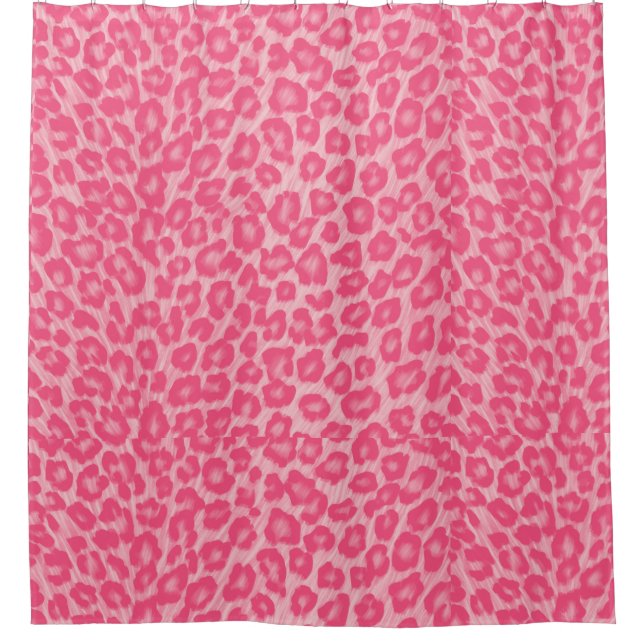 Leopard Blush Duschvorhang (Vorderseite)