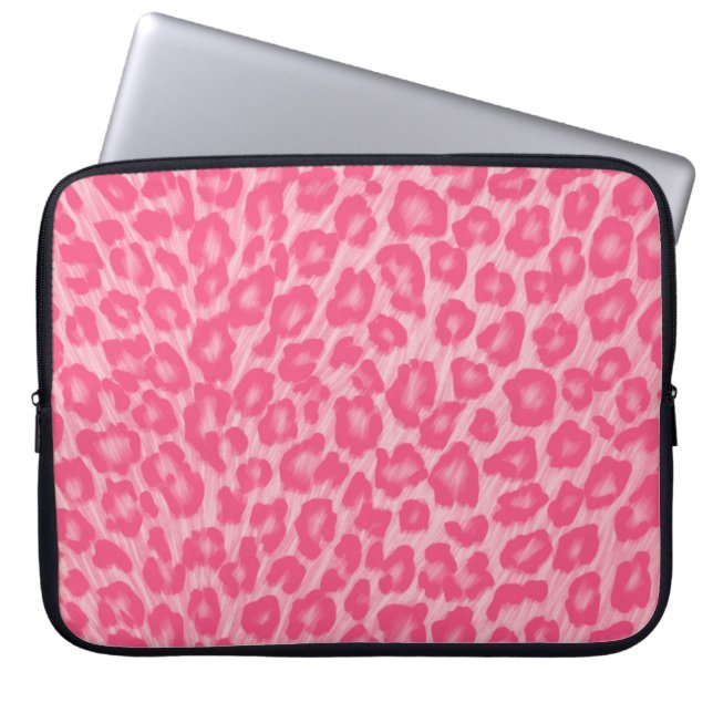 Leopard Blush Laptopschutzhülle (Vorderseite)