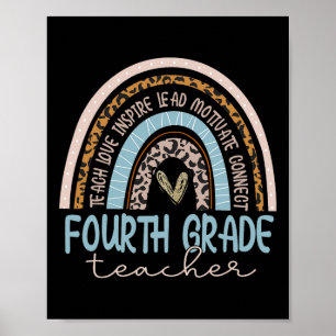 Leopard Boho Rainbow Byck Poster