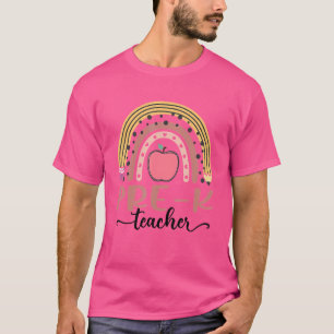Leopard Boho Rainbow Zurück zur Schule T-Shirt