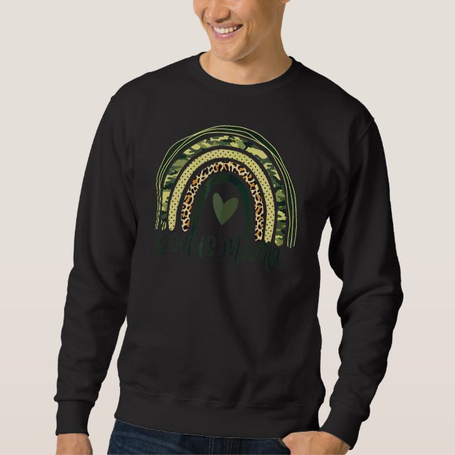 Leopard Bonus Mama Rainbow Step Mama Sweatshirt (Vorderseite)