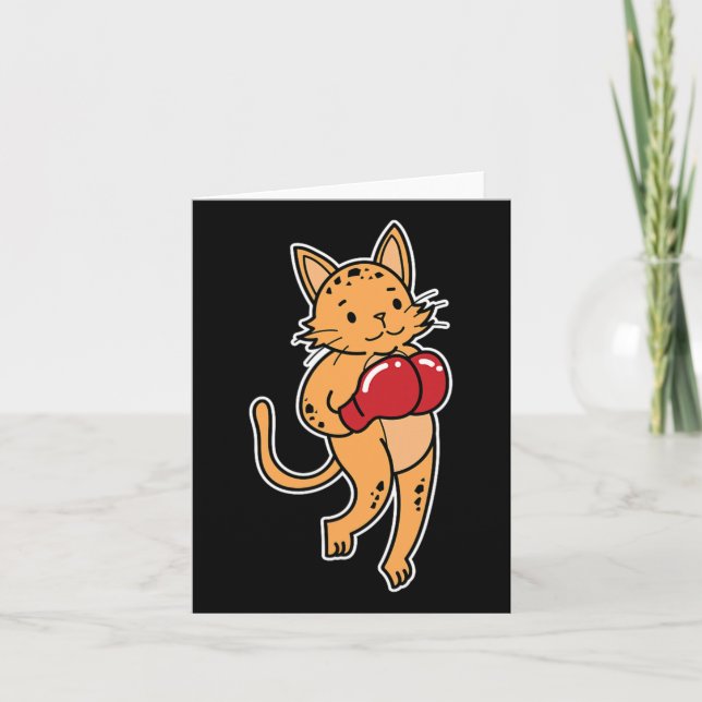 Leopard Boxing Karte (Vorderseite)