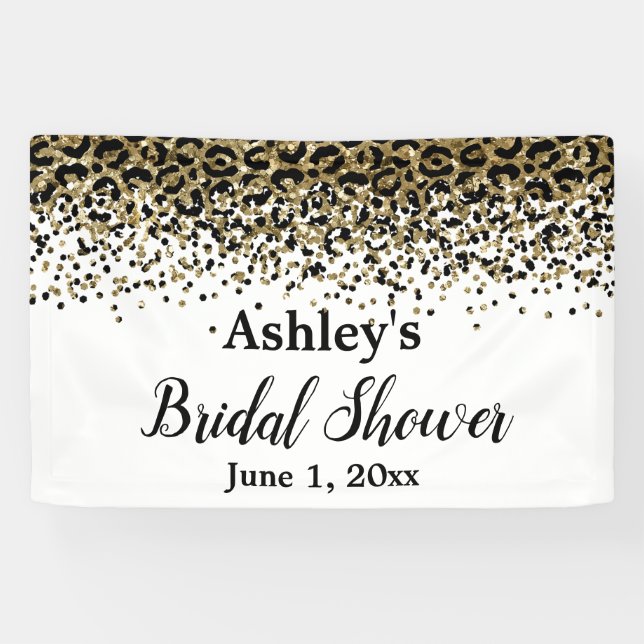Leopard Brautparty Foto Stand Prop Fotobooth Banner (Horizontal)