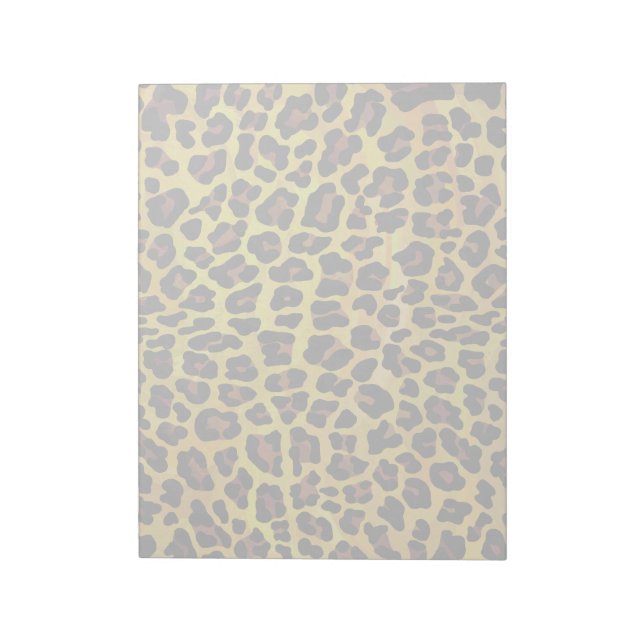 Leopard Brown und Gelb Print Notizblock (Rotiert)