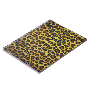 Leopard Brown und Gelb Print Notizblock