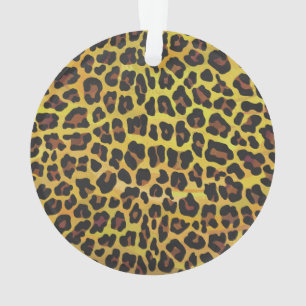 Leopard Brown und Gelb Print Ornament