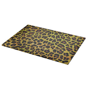 Leopard Brown und Gelb Print Schneidebrett