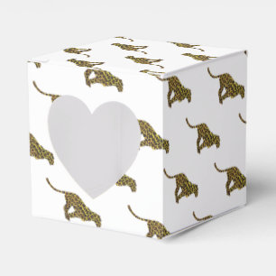 Leopard Brown und Gelbe Silhouette Geschenkschachtel