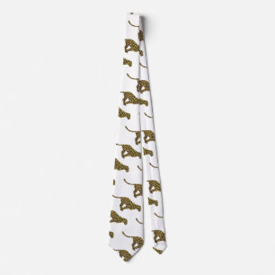 Leopard Brown und Gelbe Silhouette Krawatte