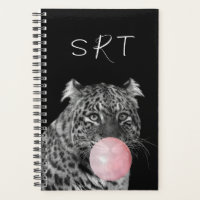 Leopard Bubble Gum Cat Animal Monogram