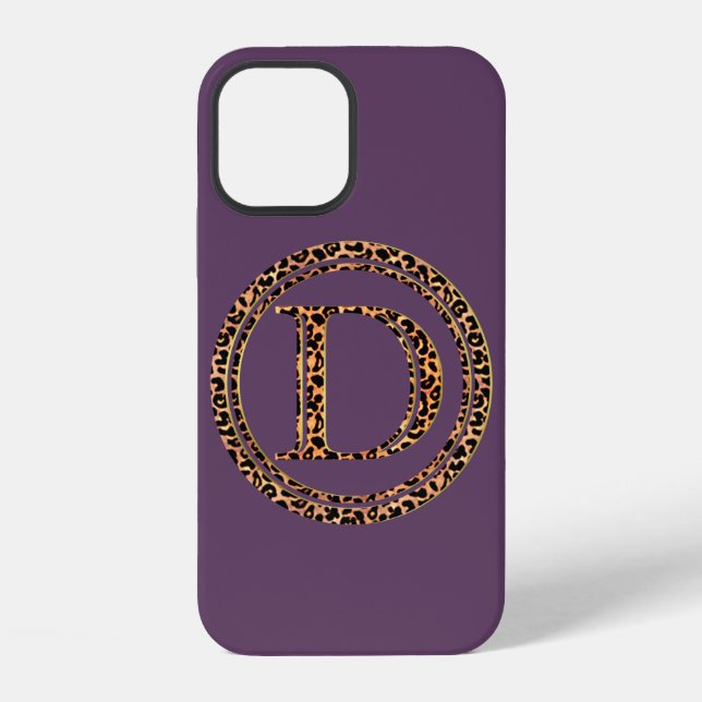 Leopard Buchstabe D iPhone Hülle (Rückseite)