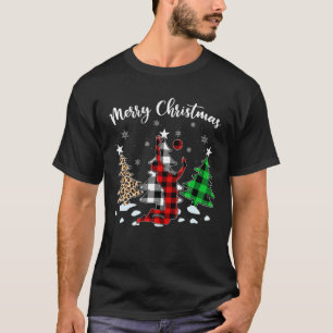 Leopard Buffalo Kariert Beach Volleyball Weihnacht T-Shirt