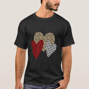Leopard Buffalo Striped Kariert Splicherz Valen T-Shirt
