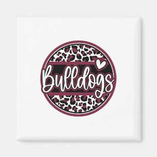 Leopard Bulldogs Schulgeist Name Fan Team Ck To Magnet