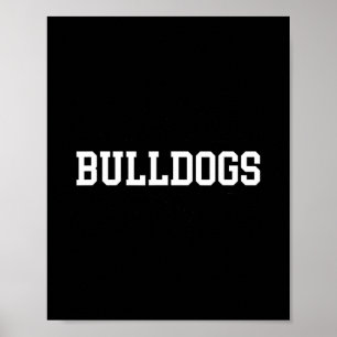 Leopard Bulldogs Schulgeist Name Fan Team Rücken Poster