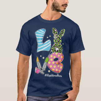Leopard Bunny LIEBE Eingetragene Krankengeschichte T-Shirt