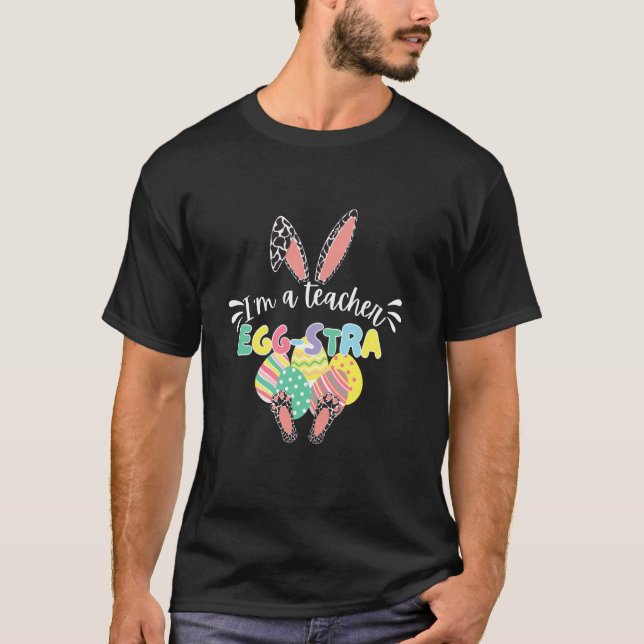 Leopard Bunny Ostern Lehrer Ei Stra Klassenzimmer  T-Shirt (Vorderseite)