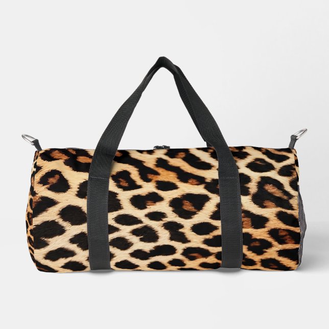 Leopard Cat Animal Print Trend Collection Duffle Bag (Vorderseite)