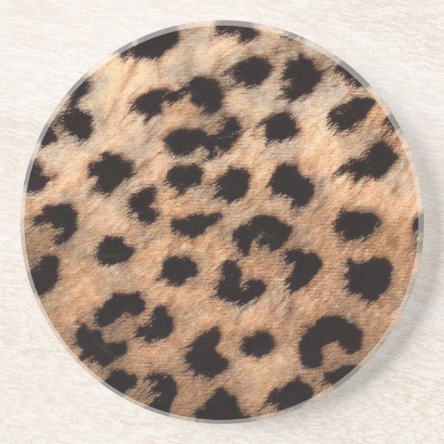 Leopard Cheetah Animal Print Girly Modern Getränkeuntersetzer (Vorne)