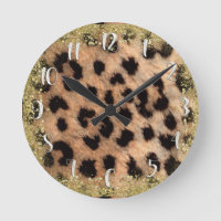 Leopard Cheetah Animal Print Gold Glitzer Modern