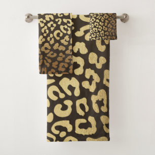 Leopard Cheetah Animal Skin Print Modern Badhandtuch Set