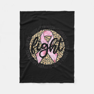 Leopard Cheetah Druck Kampf Brustkrebs Fleecedecke