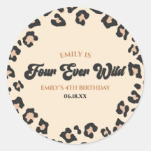 Leopard Cheetah Four Ever Wild 4. Geburtstags-Part