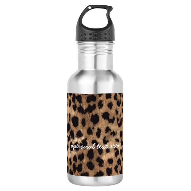 Leopard Cheetah Print Glamour Girls Trinkflasche (Vorderseite)