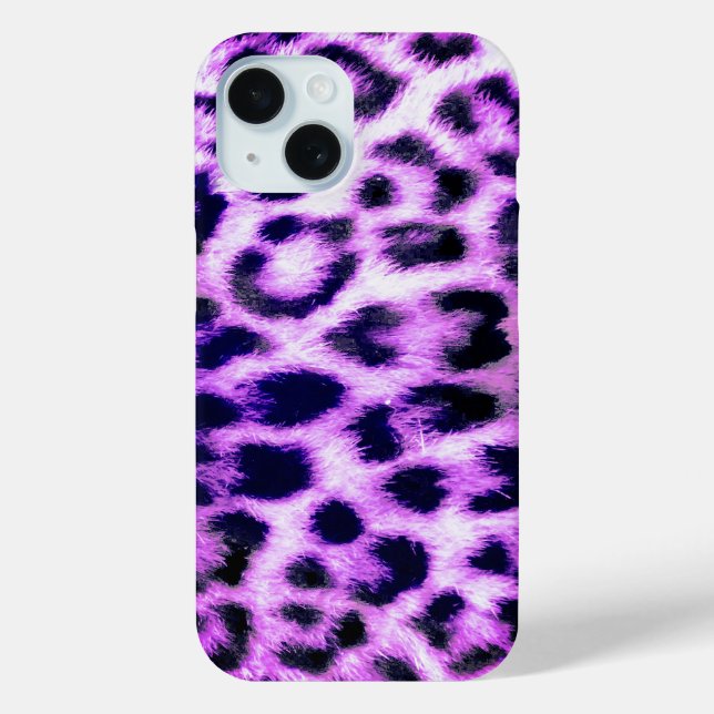 Leopard Cheetah Print Imitate Fur Rosa Case-Mate iPhone Hülle (Rückseite)