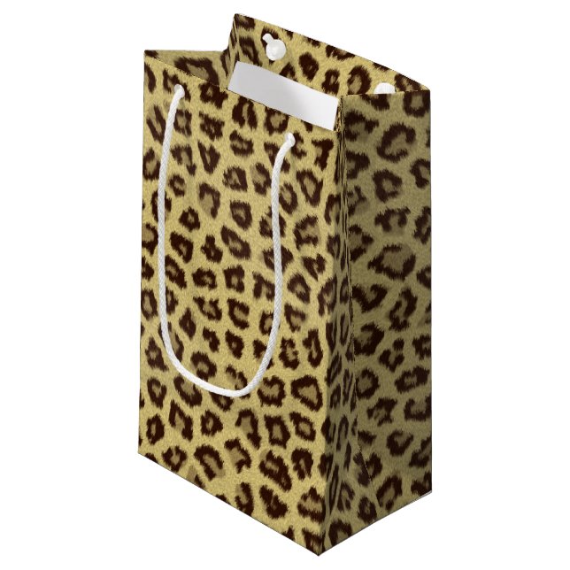 Leopard/Cheetah Print Kleine Geschenktüte (Vorderseite Schrägansicht)