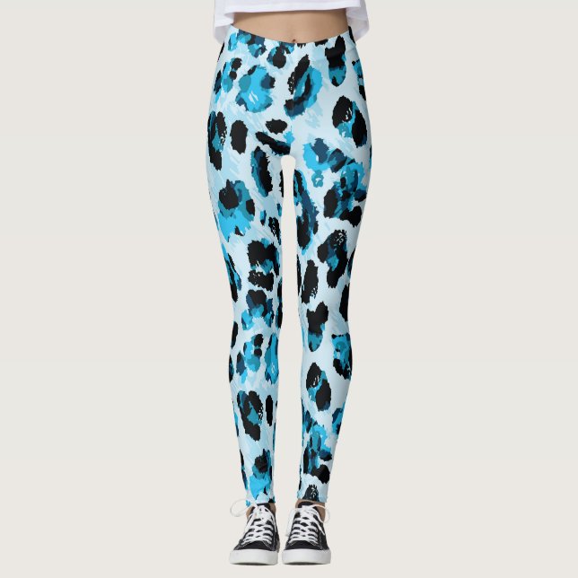 Leopard Cheetah Skin: Vintage Gefärbte Krawatte de Leggings (Vorderseite)