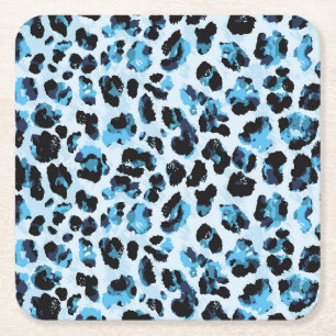 Leopard Cheetah Skin: Vintage Gefärbte Krawatte de Rechteckiger Pappuntersetzer