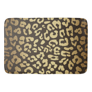 Leopard Cheetah Tierfelldruck Moderne Glamour Gold Badematte
